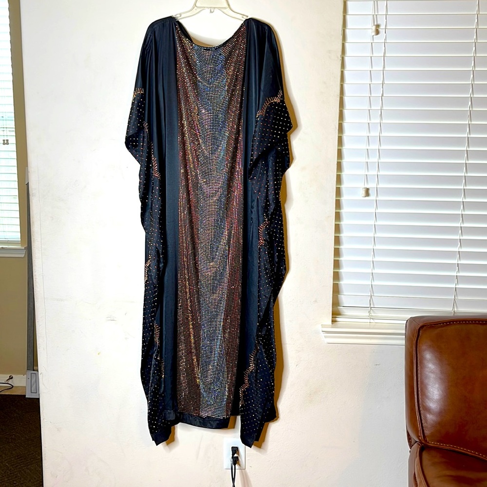 Heavily stoned chiffon dress